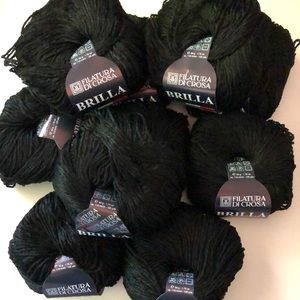 Brilla Italian cotton & viscose yarn in black